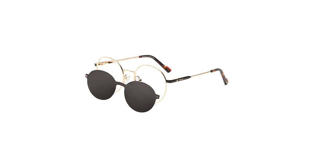 Happster Clipon Unisex Eyeglasses Full_Frame Round Small 48 Metal SM XJ5104