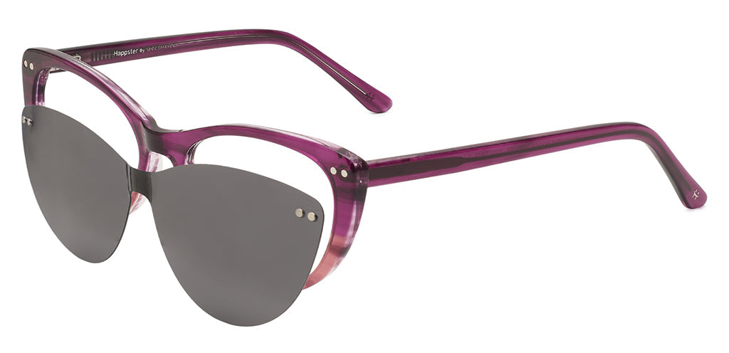 Happster Clipon Women Eyeglasses Full Frame Cateye Medium 51 Acetate SM SW2325