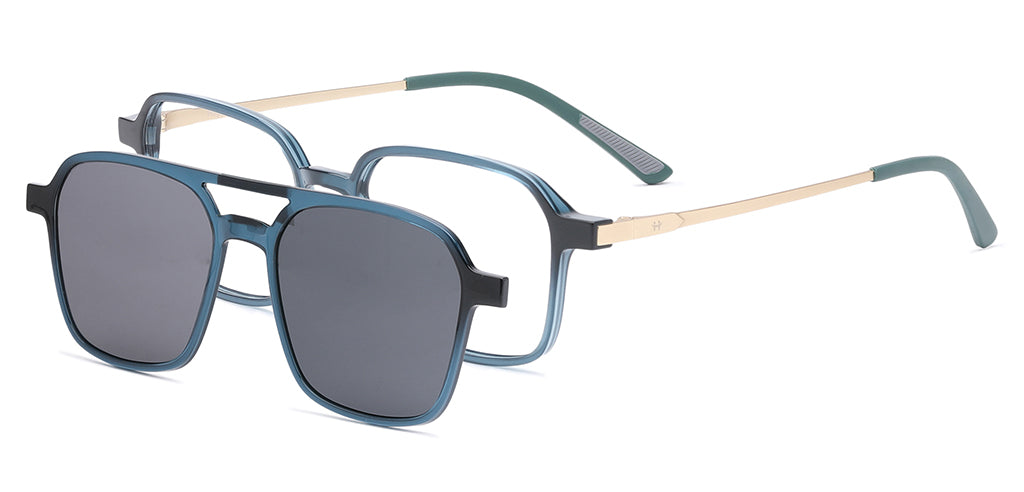Happster Clipon Unisex Eyeglasses Full Frame Clipon Geometric Medium 51 Ultem SM WX6500
