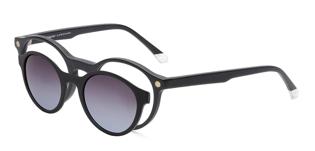 Happster Clipon Unisex Eyeglasses Full Frame Round Small 49 Acetate SM SW2326R