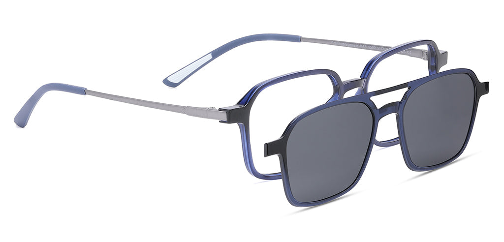 Happster Clipon Unisex Eyeglasses Full Frame Clipon Geometric Medium 51 Ultem SM WX6500