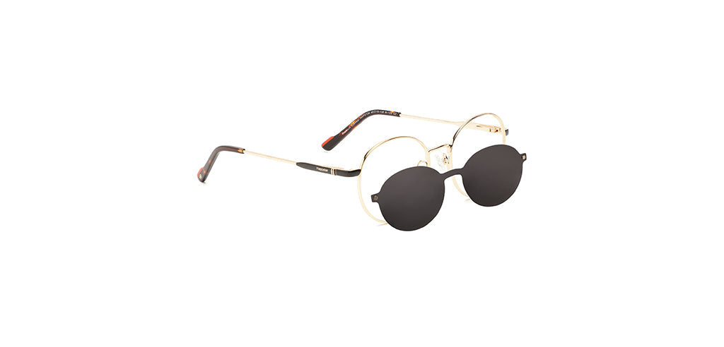 Happster Clipon Unisex Eyeglasses Full_Frame Round Small 48 Metal SM XJ5104