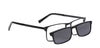 Happster Clipon Unisex Eyeglasses Full Frame Rectangle Large 53 TR90 SM XJ5108