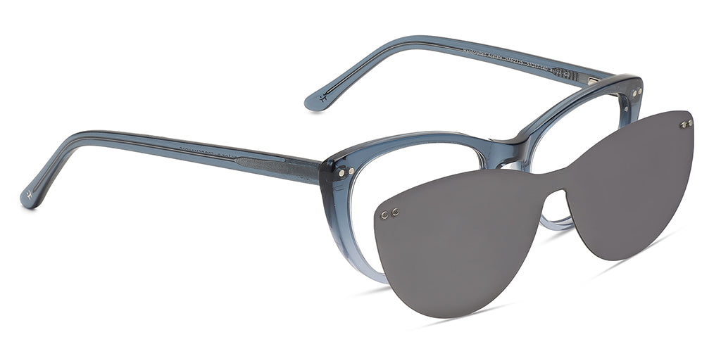 Happster Clipon Women Eyeglasses Full Frame Cateye Medium 51 Acetate SM SW2325