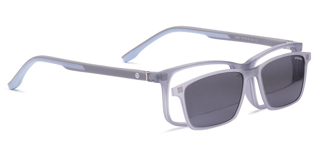 Peepstar Clipon Kids Eyeglasses Full Frame Rectangle 5-8 years 47 TR90 SM SE6507