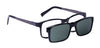 Happster Clipon Unisex Eyeglasses Full Frame Rectangle Medium 52 Ultem SM WX6509