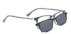 Happster Clipon Unisex Eyeglasses Full Frame Clipon Rectangle Medium 51 Ultem SM WX6501