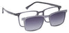 Happster Clipon Unisex Eyeglasses Full Frame Clipon Square Large 52 Ultem SM SE6502