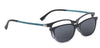 Happster Clipon Women Eyeglasses Full Frame Cateye Large 52 Ultem SM WX6508