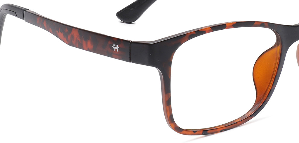 Happster Clipon Unisex Eyeglasses Full_Frame Square Large 52 Ultem SM AMQTJ003