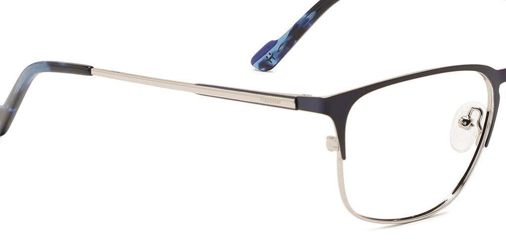 Happster Clipon Unisex Eyeglasses Full_Frame Square Medium 50 Metal SM XJ5102