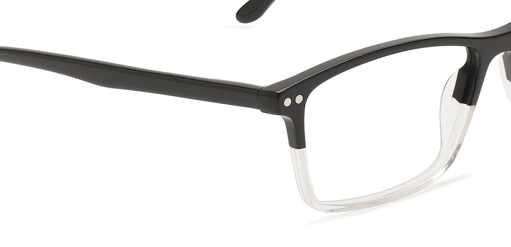 Happster Clipon Unisex Eyeglasses Full Frame Rectangle Medium 51 Acetate SM ANI2320