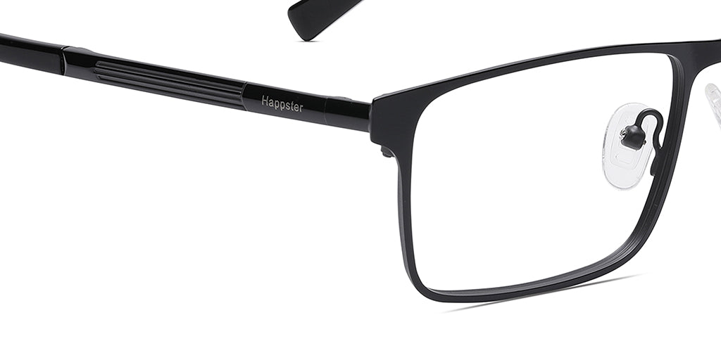 Happster Clipon Unisex Eyeglasses Full Frame Rectangle Large 53 TR90 SM XJ5108