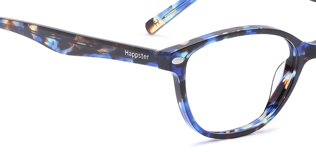Happster Clipon Women Eyeglasses Full Frame Cateye Medium 50 Acetate SM SW2327