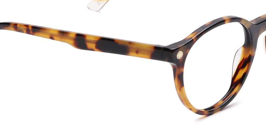 Happster Clipon Unisex Eyeglasses Full Frame Round Small 49 Acetate SM SW2326R