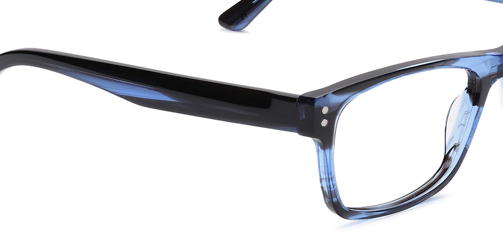 Happster Clipon Unisex Eyeglasses Full Frame Rectangle Large 53 Acetate SM SW2326