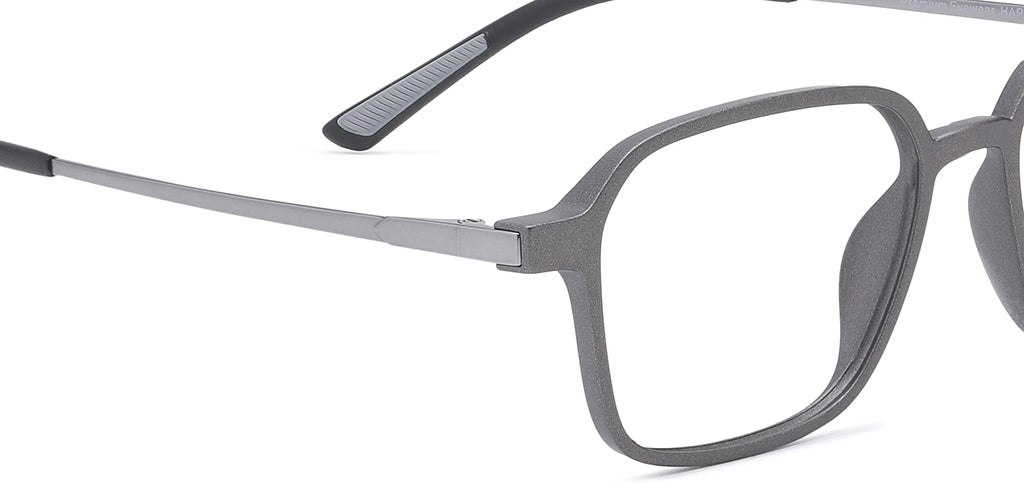 Happster Clipon Unisex Eyeglasses Full Frame Clipon Geometric Medium 51 Ultem SM WX6500