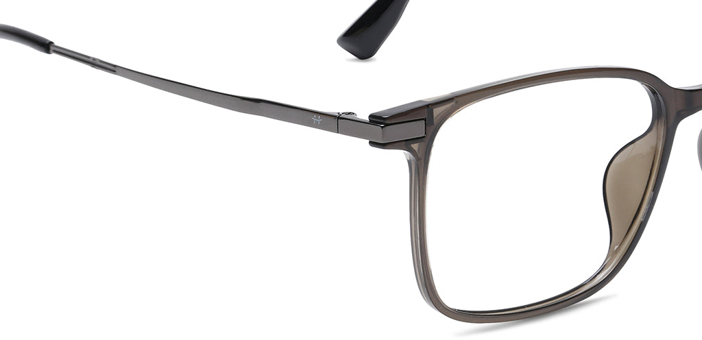 Happster Clipon Unisex Eyeglasses Full Frame Rectangle Medium 51 TR90 SM AM8520
