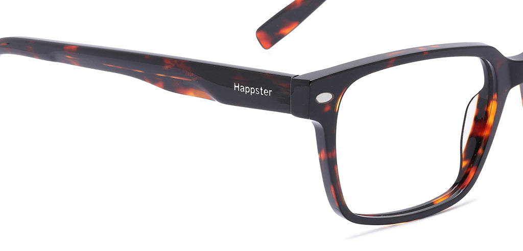 Happster Clipon Unisex Eyeglasses Full Frame Rectangle Medium 51 Acetate SM SW2328