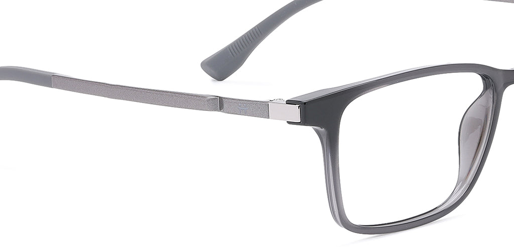 Happster Clipon Unisex Eyeglasses Full Frame Clipon Rectangle Medium 51 Ultem SM WX6501