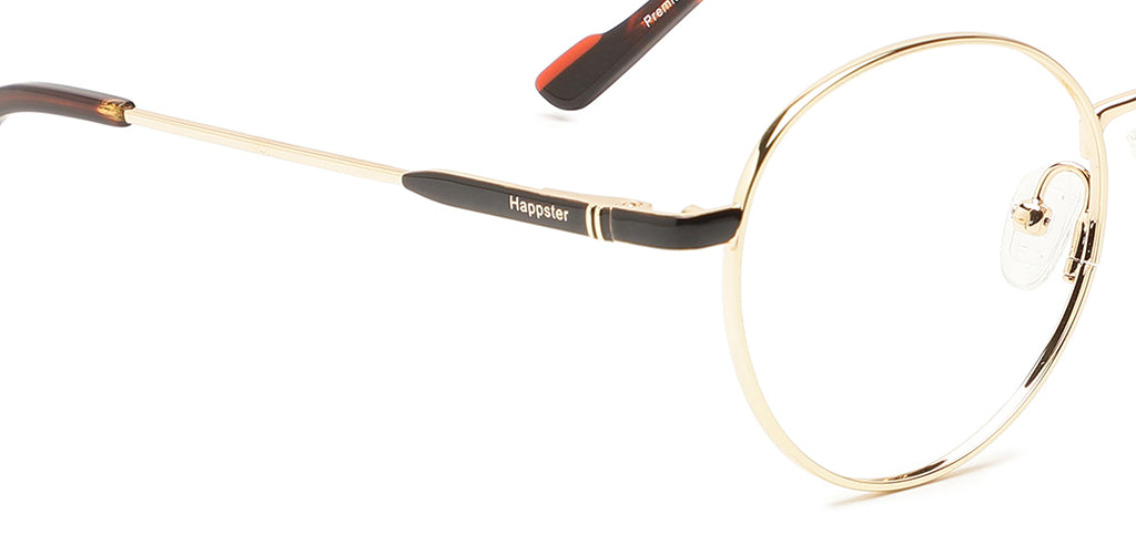 Happster Clipon Unisex Eyeglasses Full_Frame Round Small 48 Metal SM XJ5104