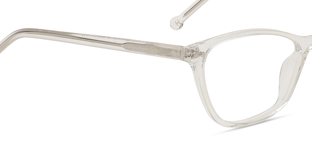 Happster Clipon Women Eyeglasses Full Frame Cateye Medium 50 Acetate SM ANI2319