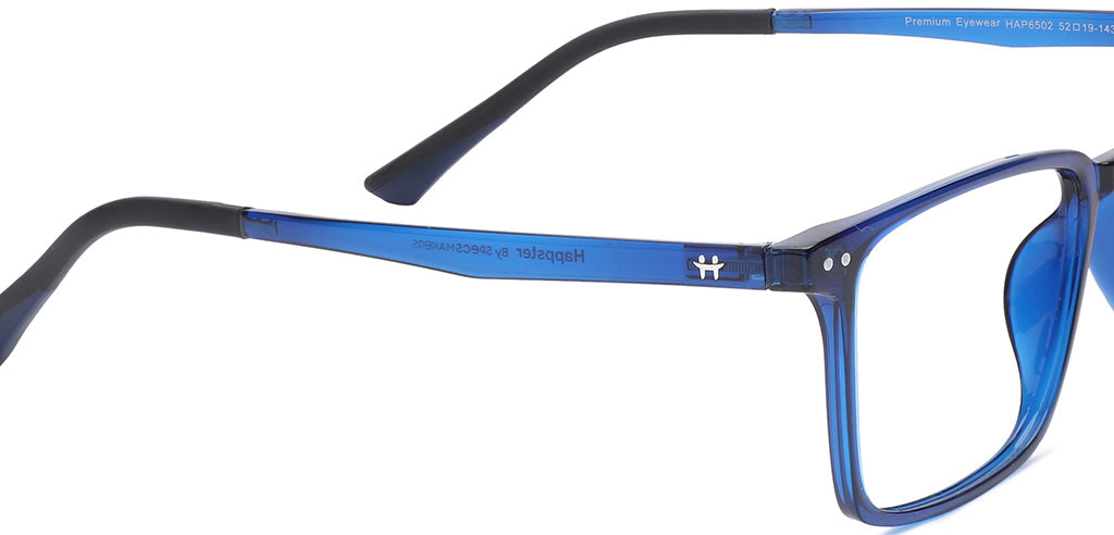 Happster Clipon Unisex Eyeglasses Full Frame Clipon Square Large 52 Ultem SM SE6502