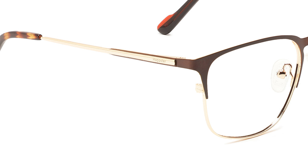 Happster Clipon Unisex Eyeglasses Full_Frame Square Medium 50 Metal SM XJ5102