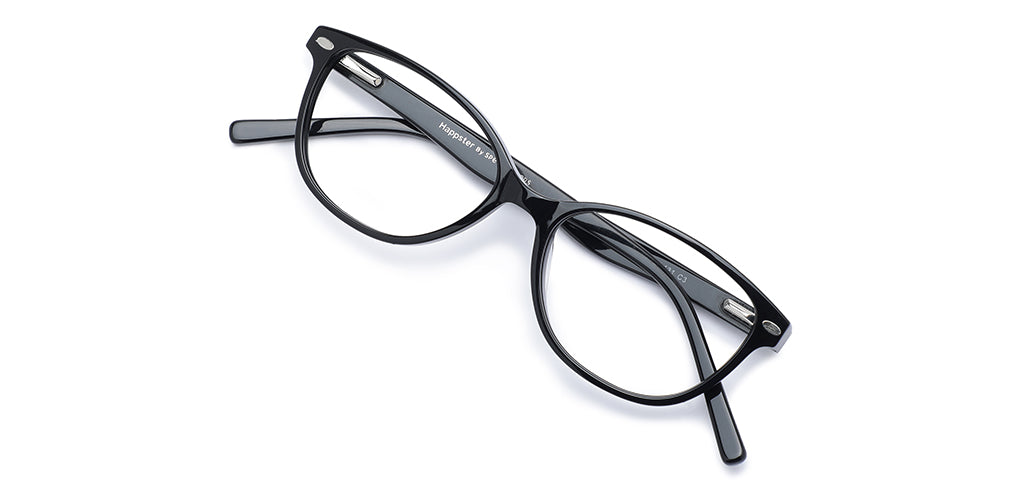Happster Clipon Women Eyeglasses Full Frame Cateye Medium 50 Acetate SM SW2327