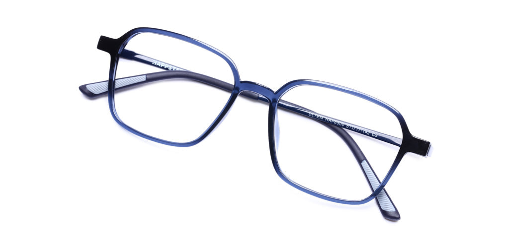 Happster Clipon Unisex Eyeglasses Full Frame Clipon Geometric Medium 51 Ultem SM WX6500