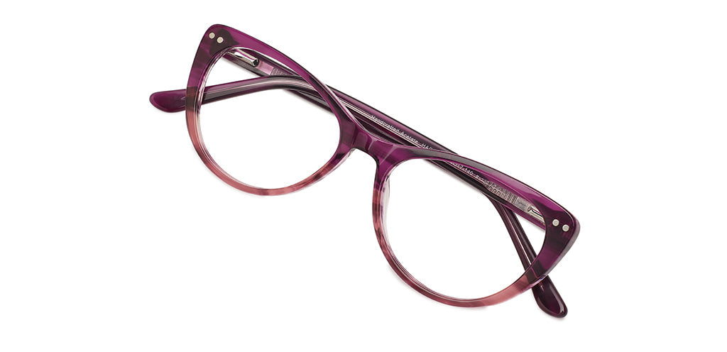 Happster Clipon Women Eyeglasses Full Frame Cateye Medium 51 Acetate SM SW2325