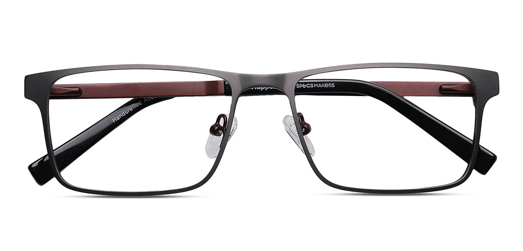 Happster Clipon Unisex Eyeglasses Full Frame Rectangle Large 53 TR90 SM XJ5108