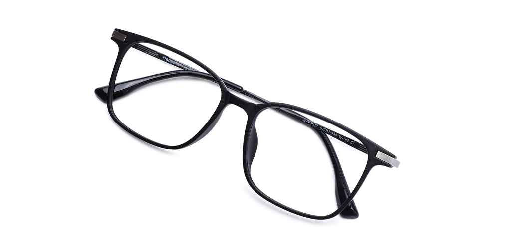 Happster Clipon Unisex Eyeglasses Full Frame Rectangle Medium 51 TR90 SM AM8520