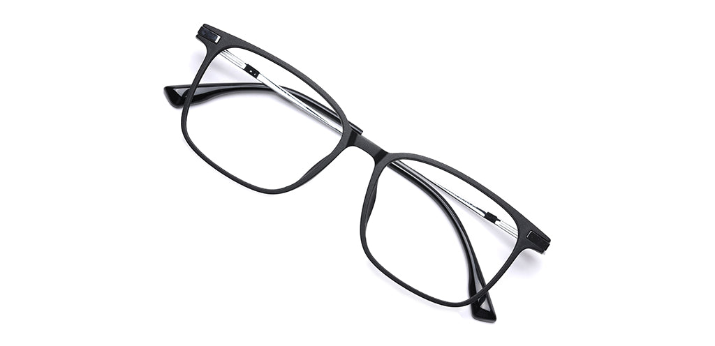 Happster Clipon Unisex Eyeglasses Full Frame Rectangle Medium 51 TR90 SM AM8520