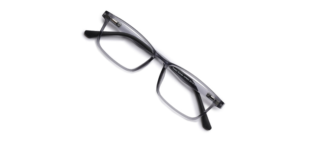 Happster Clipon Unisex Eyeglasses Full Frame Clipon Rectangle Large 53 Ultem SM SE6503
