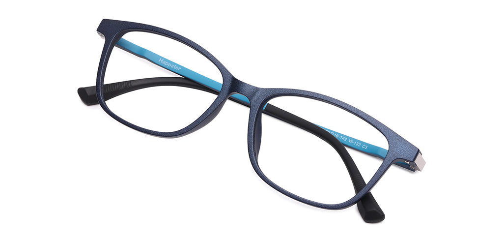 Happster Clipon Women Eyeglasses Full Frame Cateye Large 52 Ultem SM WX6508