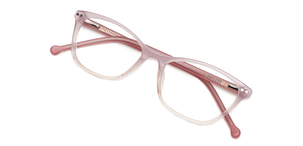 Happster Clipon Women Eyeglasses Full Frame Cateye Medium 50 Acetate SM ANI2319