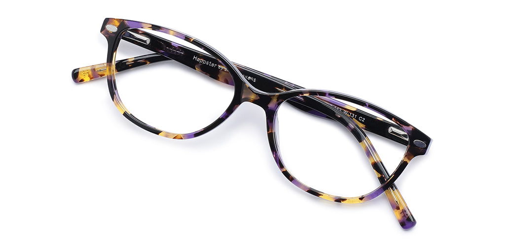 Happster Clipon Women Eyeglasses Full Frame Cateye Medium 50 Acetate SM SW2327