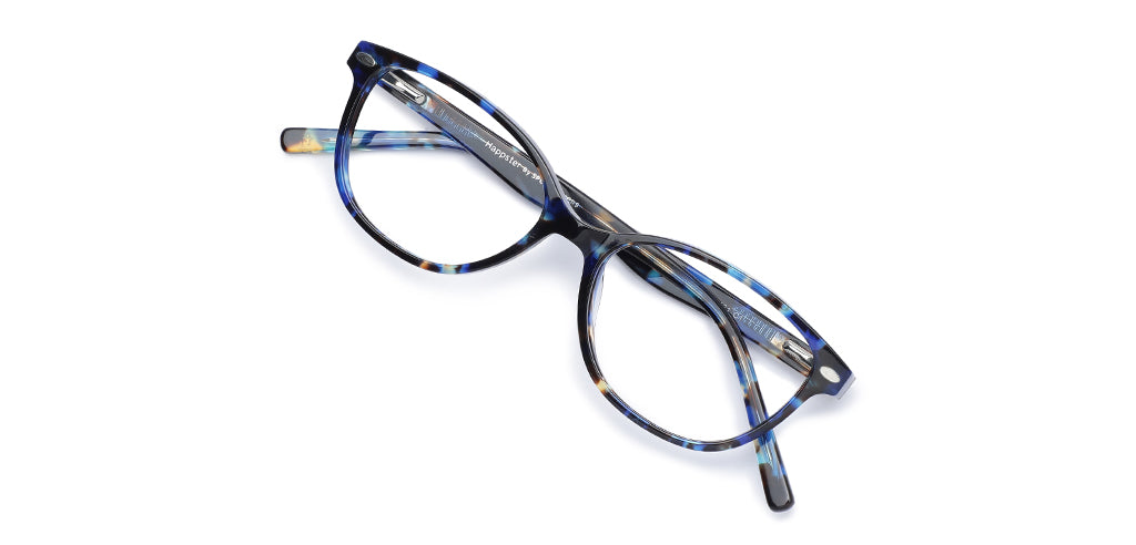 Happster Clipon Women Eyeglasses Full Frame Cateye Medium 50 Acetate SM SW2327
