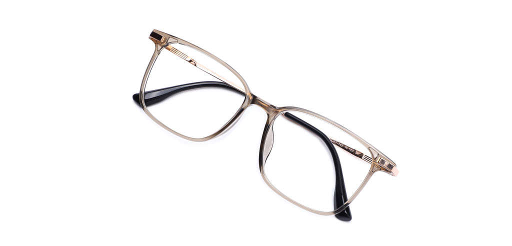 Happster Clipon Unisex Eyeglasses Full Frame Rectangle Medium 51 TR90 SM AM8520