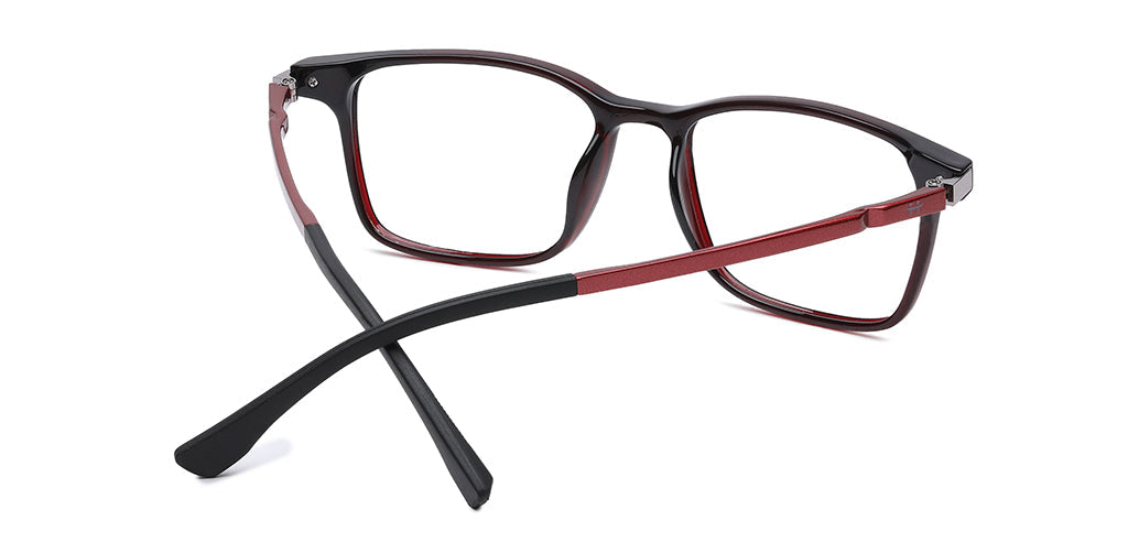 Happster Clipon Unisex Eyeglasses Full Frame Clipon Rectangle Medium 51 Ultem SM WX6501