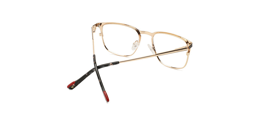 Happster Clipon Unisex Eyeglasses Full_Frame Square Medium 50 Metal SM XJ5102