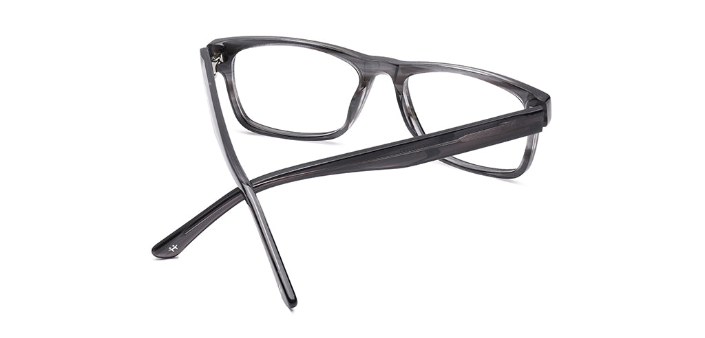 Happster Clipon Unisex Eyeglasses Full Frame Rectangle Large 53 Acetate SM SW2326