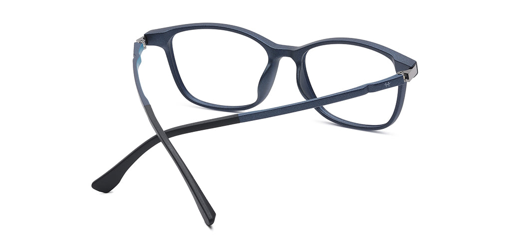 Happster Clipon Women Eyeglasses Full Frame Cateye Large 52 Ultem SM WX6508