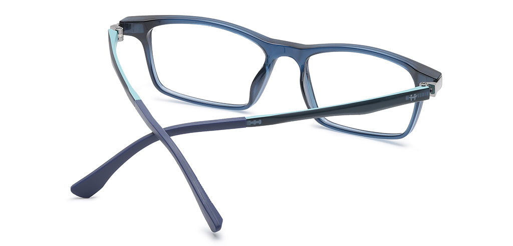 Happster Clipon Unisex Eyeglasses Full Frame Rectangle Medium 50 Ultem SM WX6507