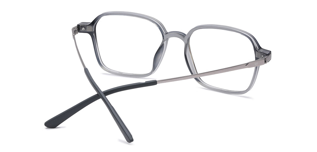 Happster Clipon Unisex Eyeglasses Full Frame Clipon Geometric Medium 51 Ultem SM WX6500