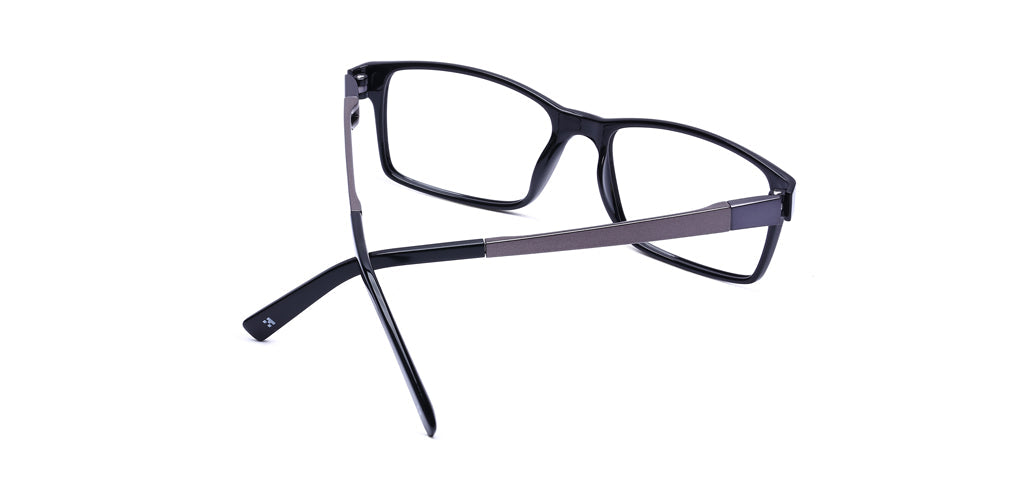 Happster Clipon Unisex Eyeglasses Full Frame Rectangle Medium 52 Ultem SM WX6509