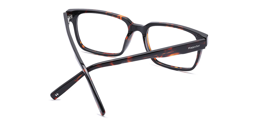 Happster Clipon Unisex Eyeglasses Full Frame Rectangle Medium 51 Acetate SM SW2328