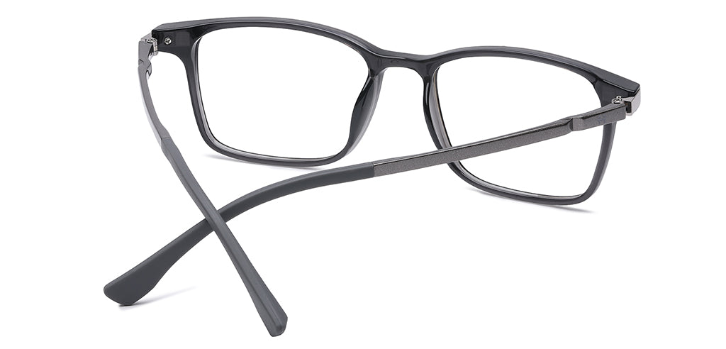 Happster Clipon Unisex Eyeglasses Full Frame Clipon Rectangle Medium 51 Ultem SM WX6501