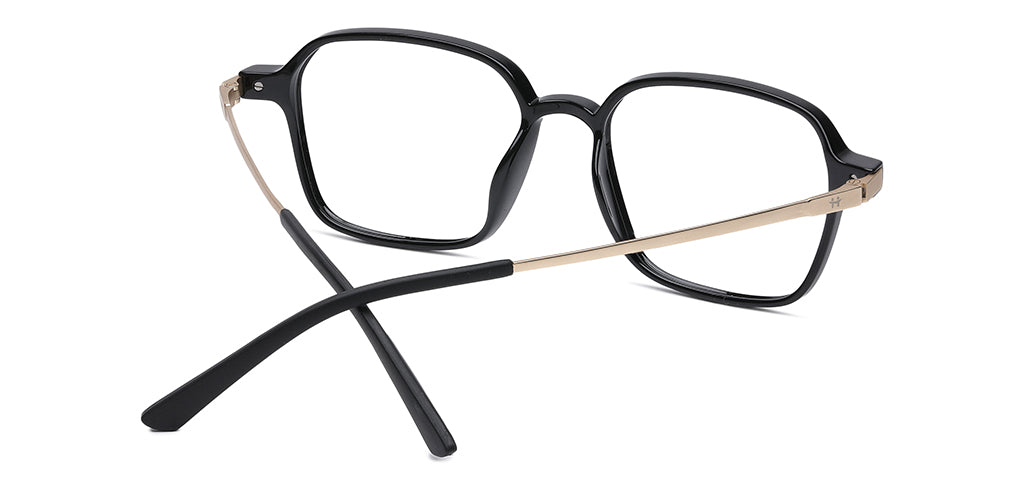 Happster Clipon Unisex Eyeglasses Full Frame Clipon Geometric Medium 51 Ultem SM WX6500